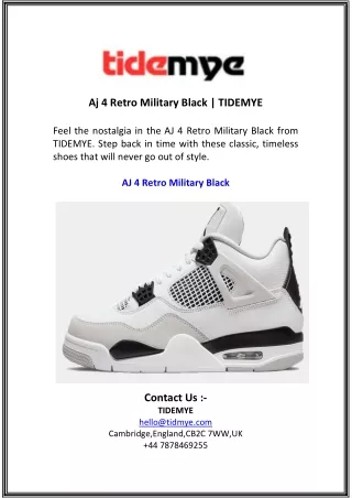 Aj 4 Retro Military Black   TIDEMYE