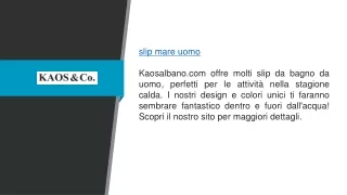 Slip da bagno da uomo Kaosalbano.com3