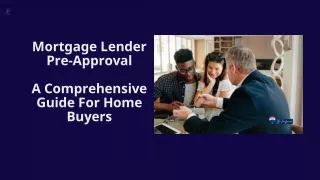 Mortgage Lender Pre-Approval Guide