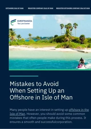 Mistakes to Avoid When Setting Up an Offshore in Isle of Man