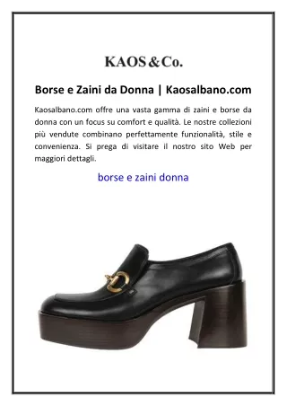 Borse e Zaini da Donna | Kaosalbano.com