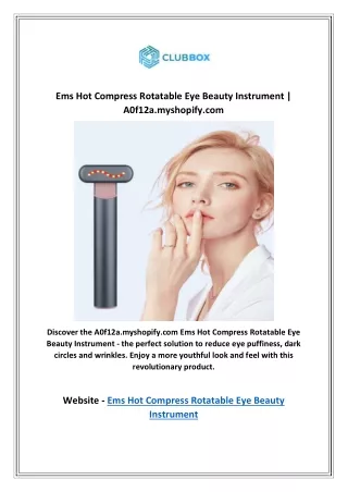 Ems Hot Compress Rotatable Eye Beauty Instrument | A0f12a.myshopify.com