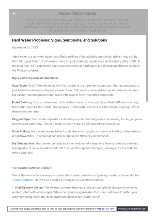 Hard Water Problems Signs, Symptoms, and Solutions
