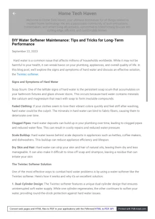 DIY Water Softener Maintenance - Tips and Tricks for Long-Term Performance