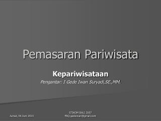 Pemasaran Pariwisata