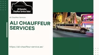 Dubai Chauffeur Service Luxury Rides  Professional Drivers