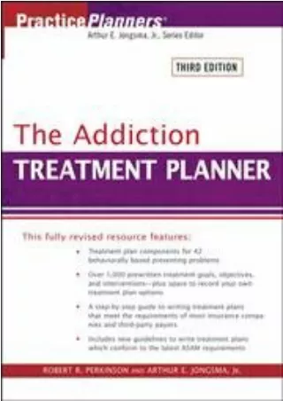 PDF_ The Addiction Treatment Planner (PracticePlanners)