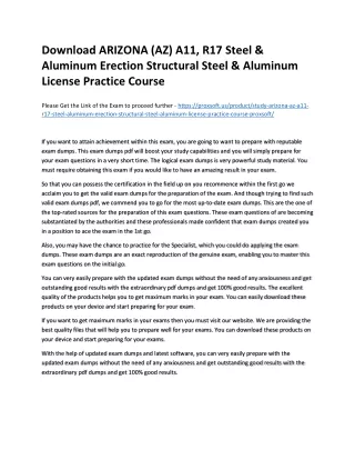 Download ARIZONA (AZ) A11, R17 Steel & Aluminum Erection Structural Steel & Alum