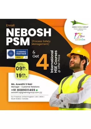 NEBOSH Safety Certification From The Gold Learning Safety Training Green World