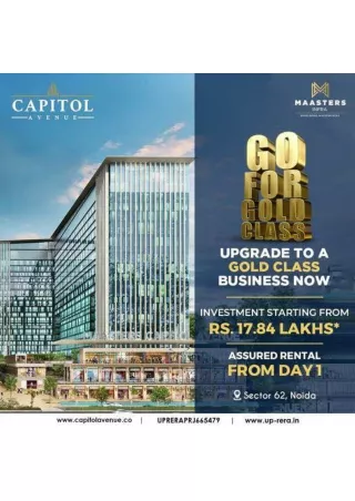 Go For Gold Class Investement Opportunity in NCR’S Real Estate | Maastersinfra