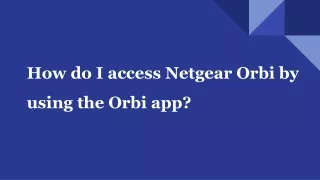 Netgear orbi login