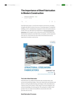 The Importance of Steel Fabrication in Modern Construction