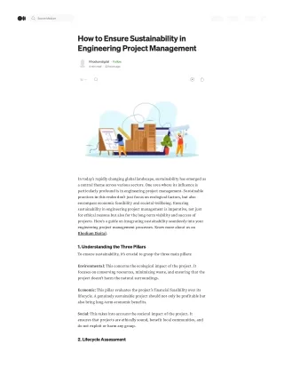 How to Ensure Sustainability in Engineering Project Management