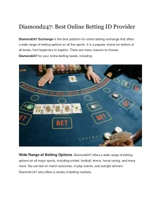 Diamond247_ Best Online Betting ID Provider