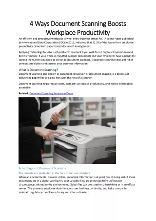 4 Ways Document Scanning Boosts Workplace Productivity