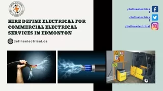 Hire Define Electrical for Commercial Electrical Services in Edmonton