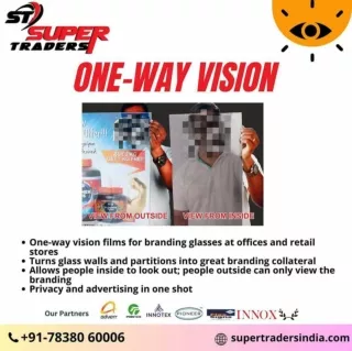 One way vision for advertising available at retail store