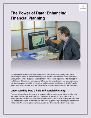 The Power of Data: Enhancing Financial Planning