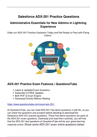 Real ADX-201 Salesforce Practice Exam Questions - Refine Your Skills