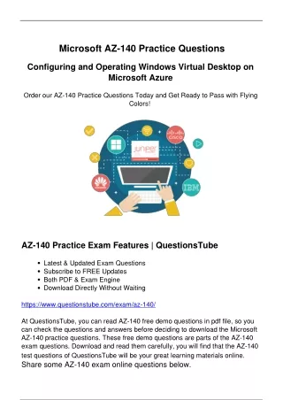 Real AZ-140 Microsoft Practice Exam Questions - Refine Your Skills