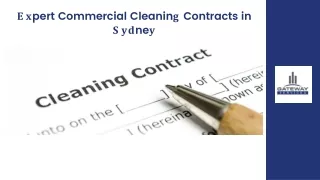 Expert Commercial Cleaning Contracts in Sydney