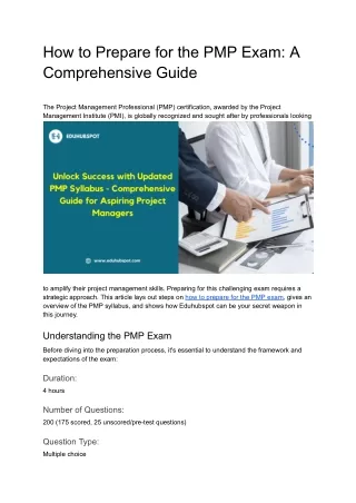 How to Prepare for the PMP Exam_ A Comprehensive Guide