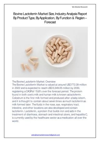 Bovine Lactoferrin Market