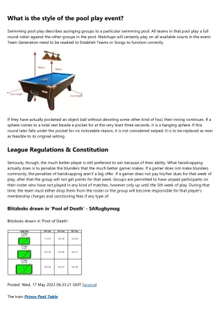 State Pool Tournament