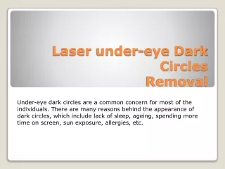 Laser under-eye Dark Circles