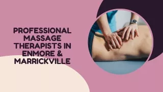 Professional Massage Therapists in Enmore & Marrickville