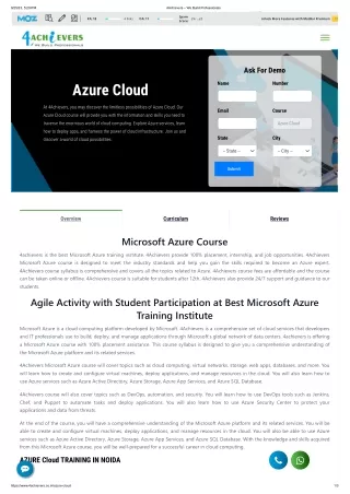 Best Azure Cloud Course