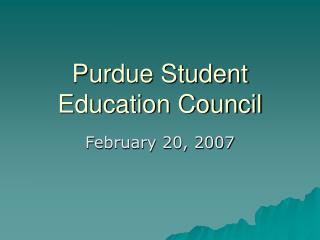 Purdue Student Education Council