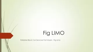 Black car service Fort Myers