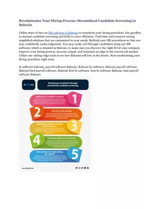 Enhancing recruitment through streamlined candidate screening- bahrain