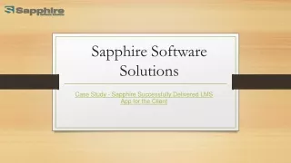 Case Study - Sapphire Successfully Delivered LMS App for the Client