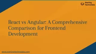 React vs Angular A Comprehensive Comparison for Frontend Development