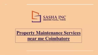 Property Maintenance Services near me Coimbatore