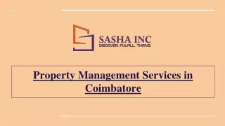 Property Management Services in Coimbatore