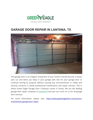 Lantana Garage Door Repair Company