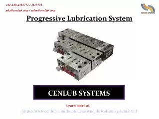 Top Leading Progressive Lubrication System In India