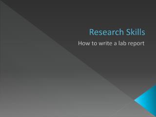 Research Skills