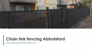 Chain link fencing Abbotsford