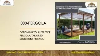 Designing Your Perfect Pergola - Tailored Solutions for You