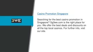 Casino Promotion Singapore Sg3we.com