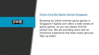 Online Cmd Bet Sports Games Singapore Sg3we.com