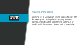 Malaysia Online Casino 3wemy.net