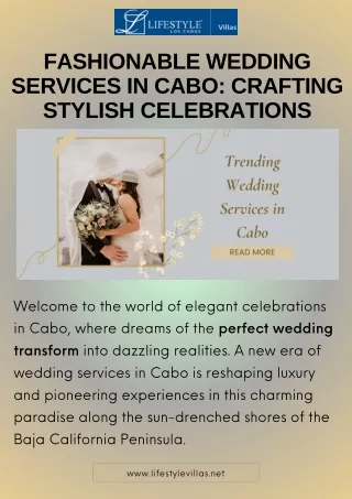 Fashionable Wedding Services in Cabo_Crafting Stylish Celebrations