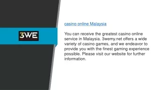 Casino Online Malaysia 3wemy.net