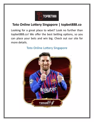 Toto Online Lottery Singapore