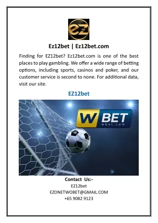 Ez12bet | Ez12bet.com